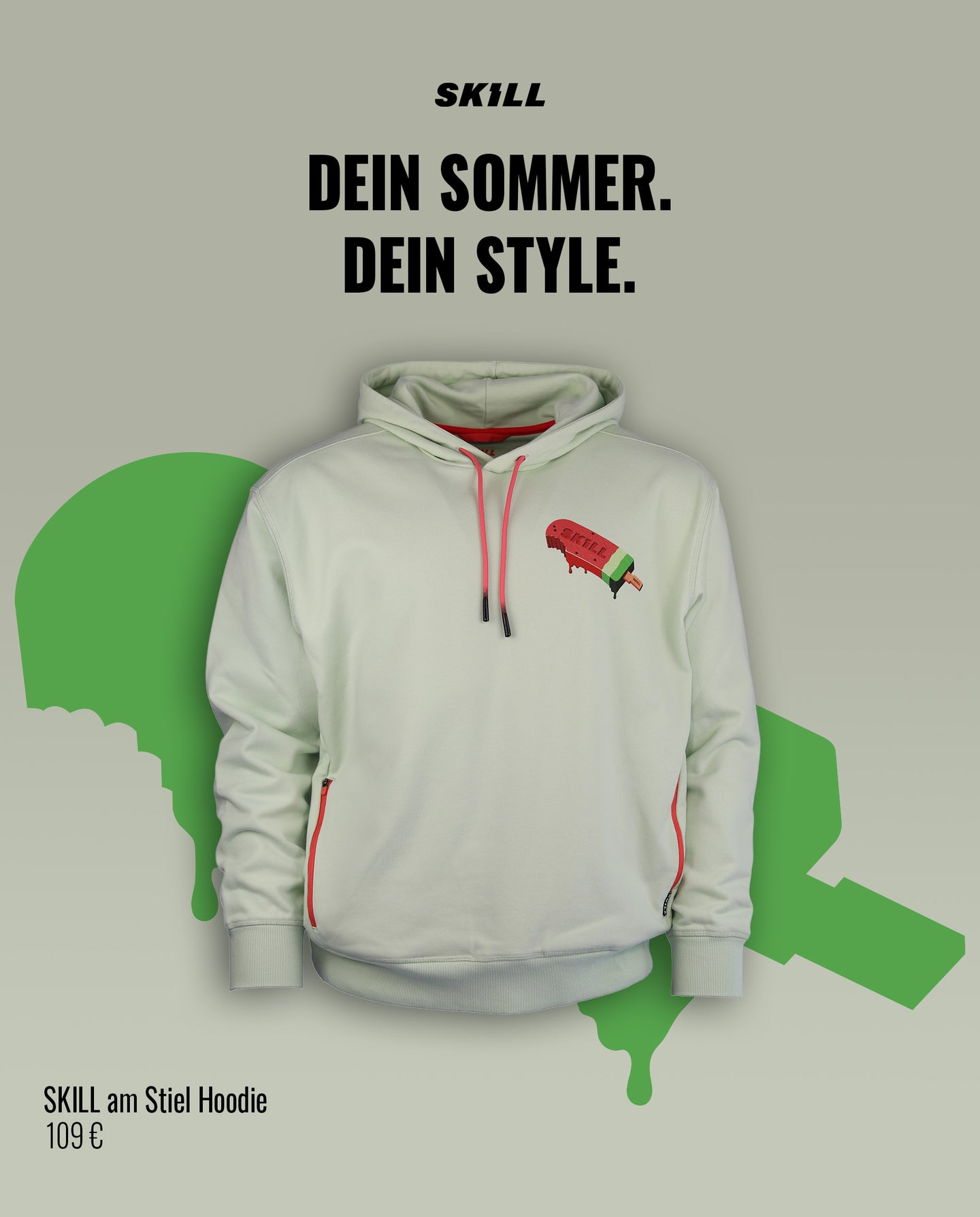 SKILL am Stiel Hoodie | Spray