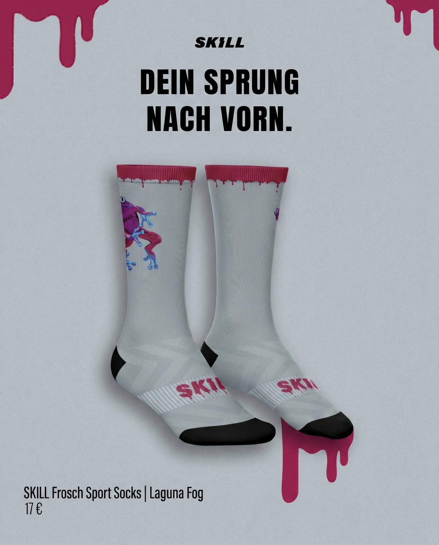 SKILL Frosch Sport Socks | Laguna Fog