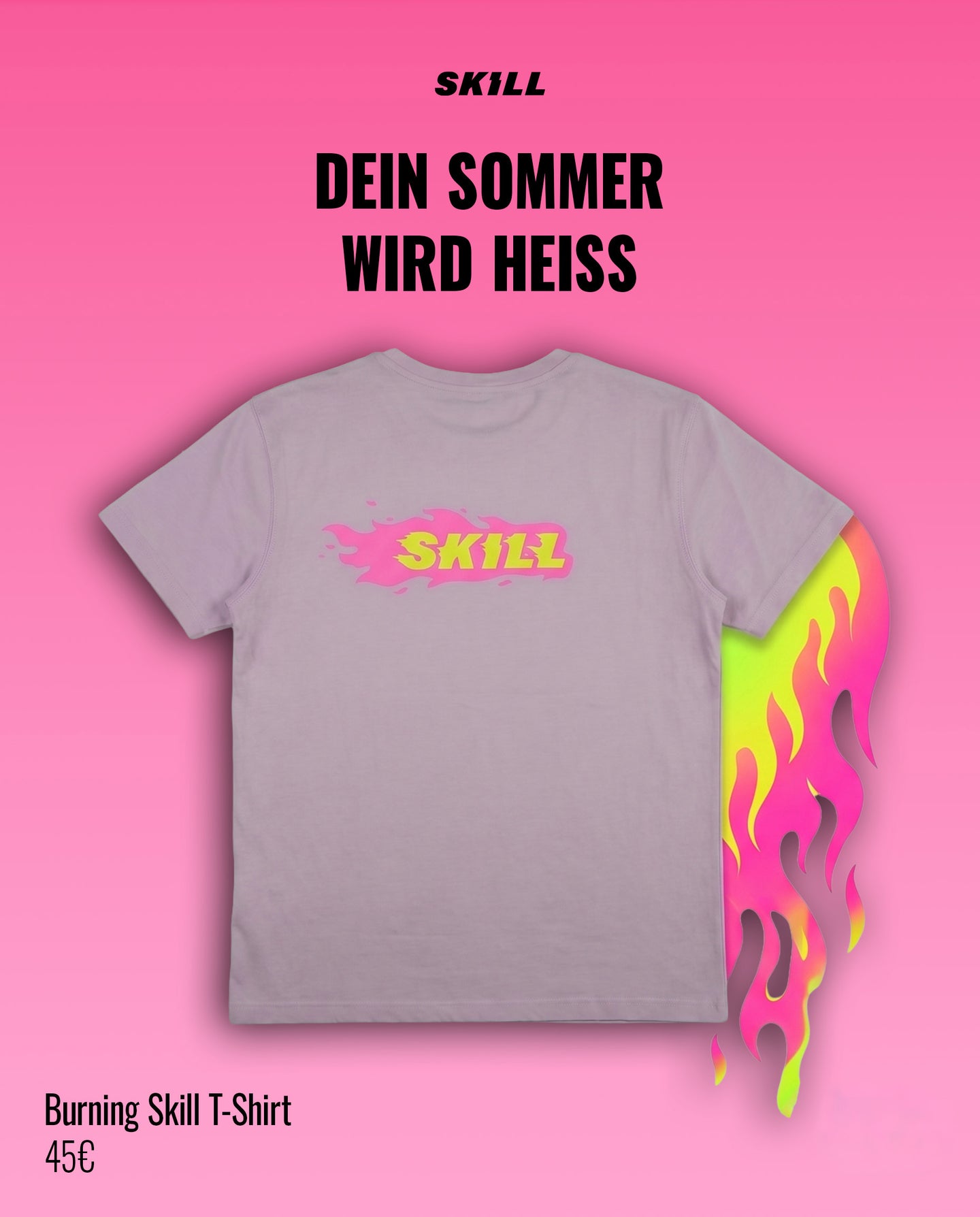 Burning SKILL T-Shirt | Lilac Haze