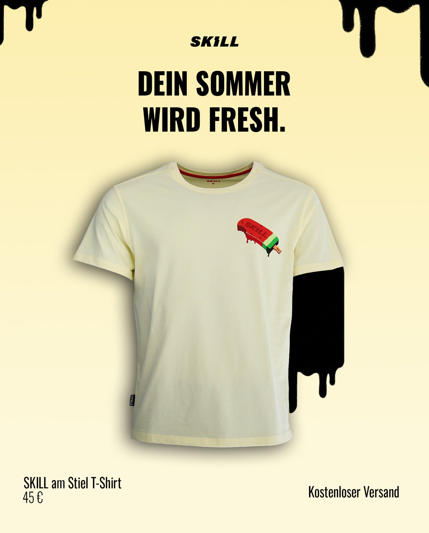 SKILL am Stiel T-Shirt | Sunburst