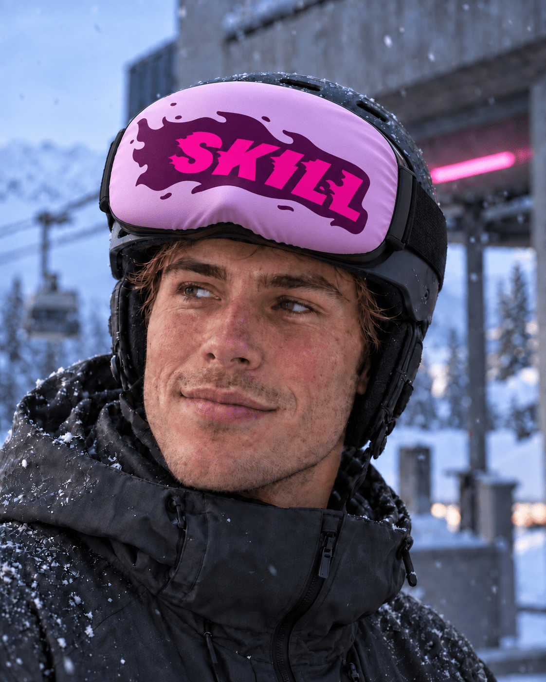 Burning SKILL™ Goggle Sleeve | Coral Beam - skill.shop