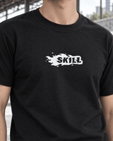 Burning SKILL™ T-Shirt | Black / Off-White - skill.shop