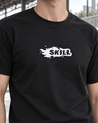 Burning SKILL™ T-Shirt | Black / Off-White - skill.shop