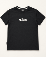 Burning SKILL™ T-Shirt | Black / Off-White - skill.shop