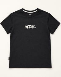 Burning SKILL™ T-Shirt | Black / Off-White - skill.shop
