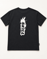 Burning SKILL™ T-Shirt | Black / Off-White - skill.shop