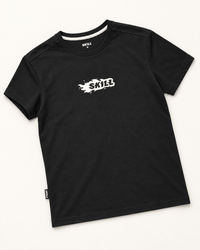 Burning SKILL™ T-Shirt | Black / Off-White - skill.shop