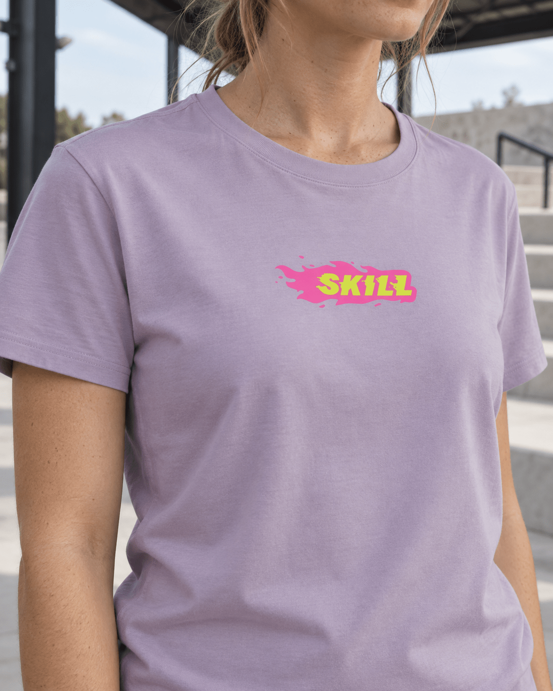 Burning SKILL T-Shirt | Lilac Haze - skill.shop