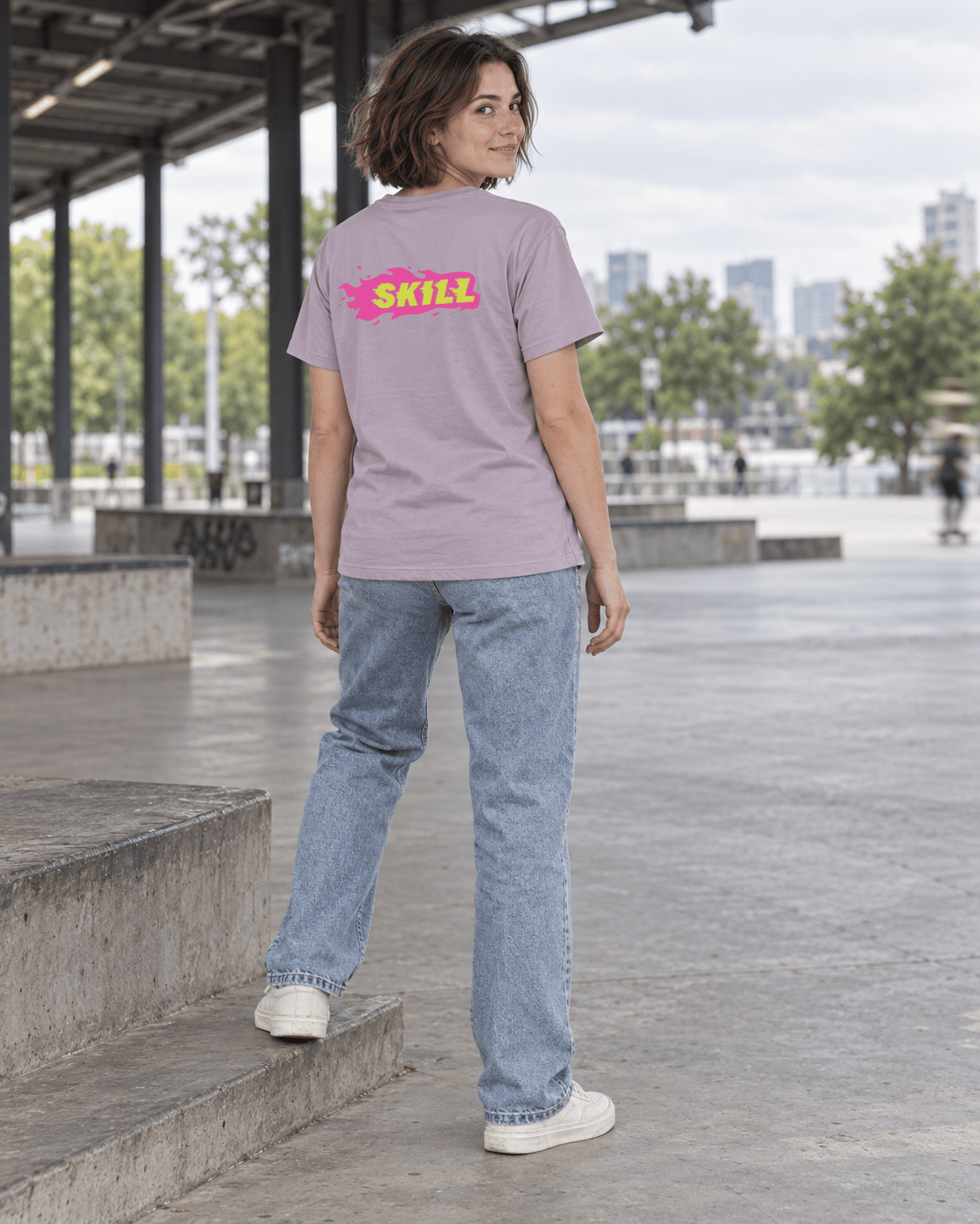 Burning SKILL T-Shirt | Lilac Haze - skill.shop