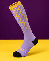 SKILL™ Lightning Ski Socks | Lila/Gelb - skill.shop