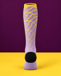 SKILL™ Lightning Ski Socks | Lila/Gelb - skill.shop