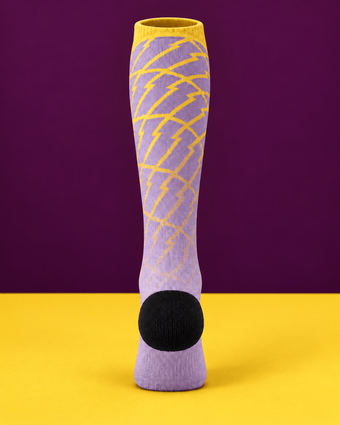 SKILL™ Lightning Ski Socks | Lila/Gelb - skill.shop