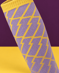 SKILL™ Lightning Ski Socks | Lila/Gelb - skill.shop