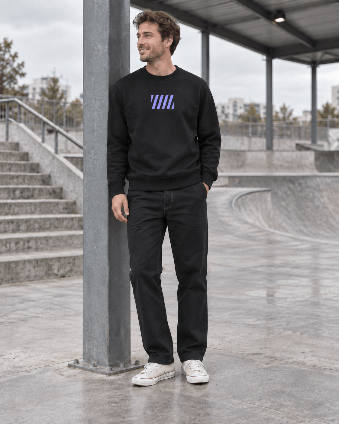 SKILL™ 187 Crewneck | Black / Lavender - skill.shop