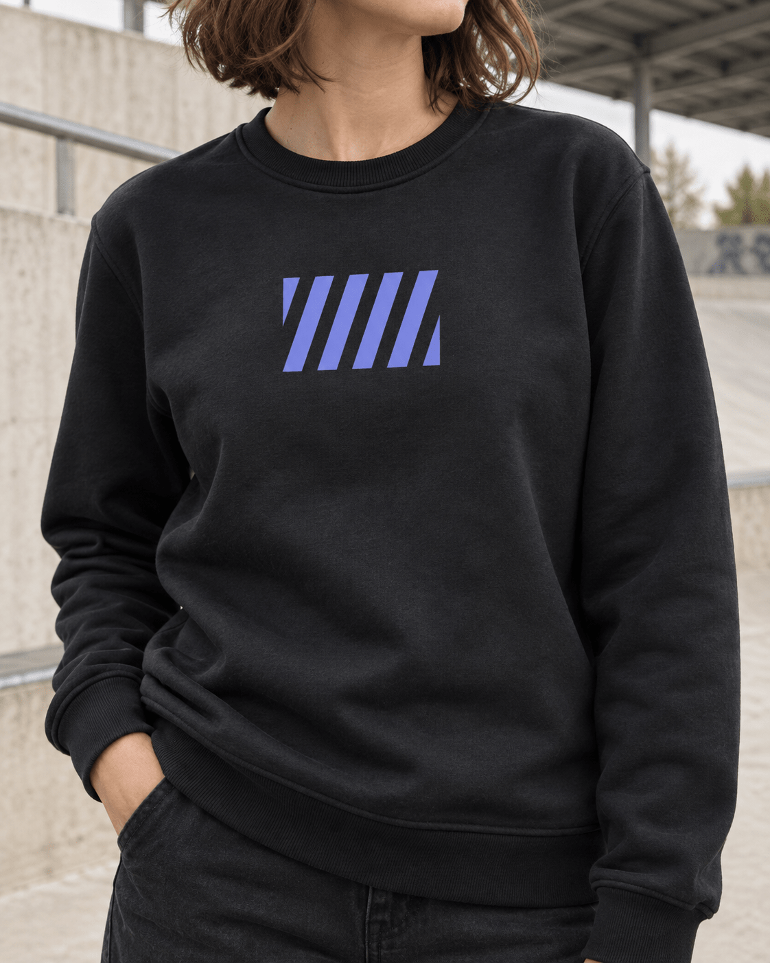 SKILL™ 187 Crewneck | Black / Lavender - skill.shop
