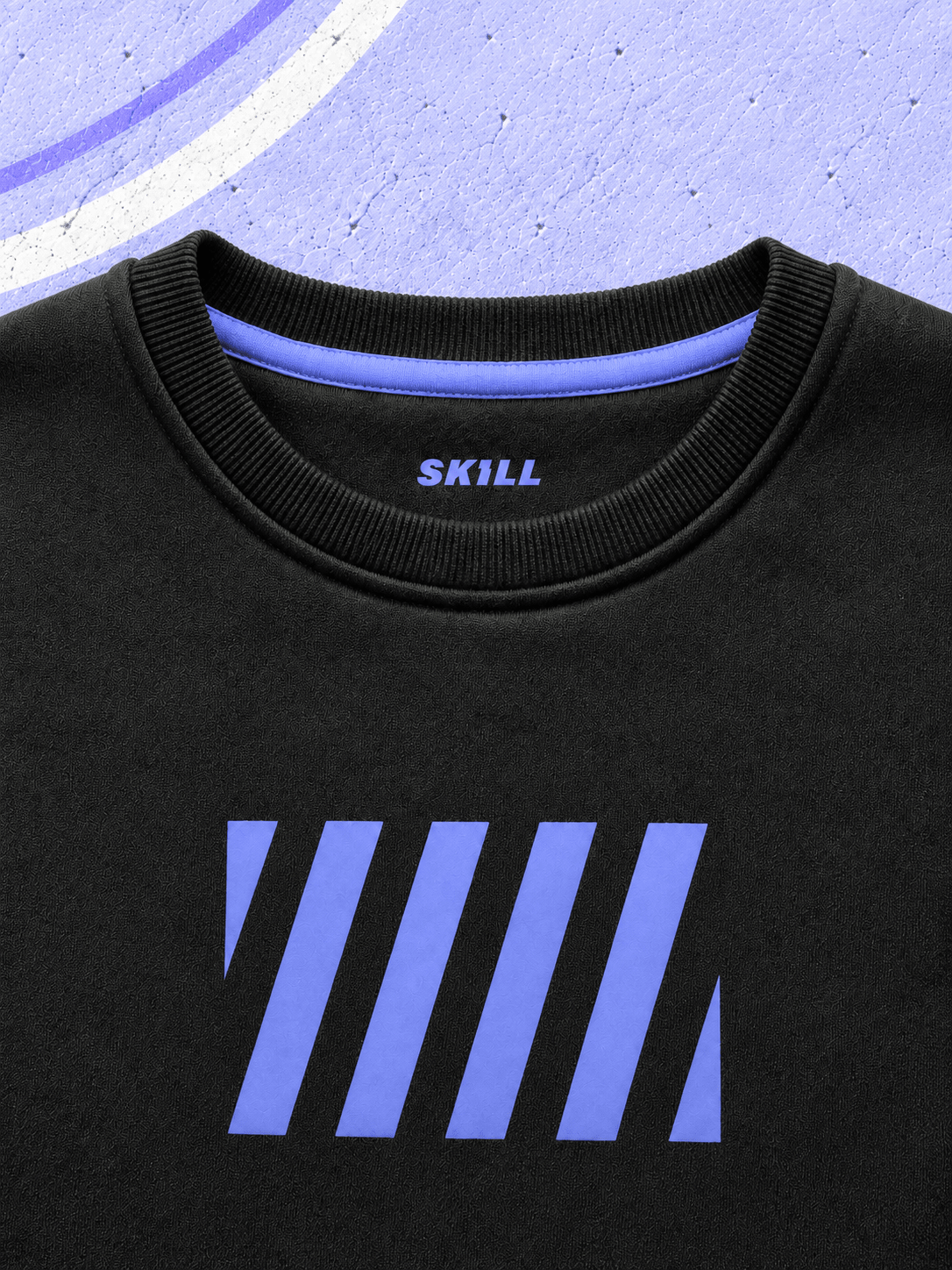 SKILL™ 187 Crewneck | Black / Lavender - skill.shop