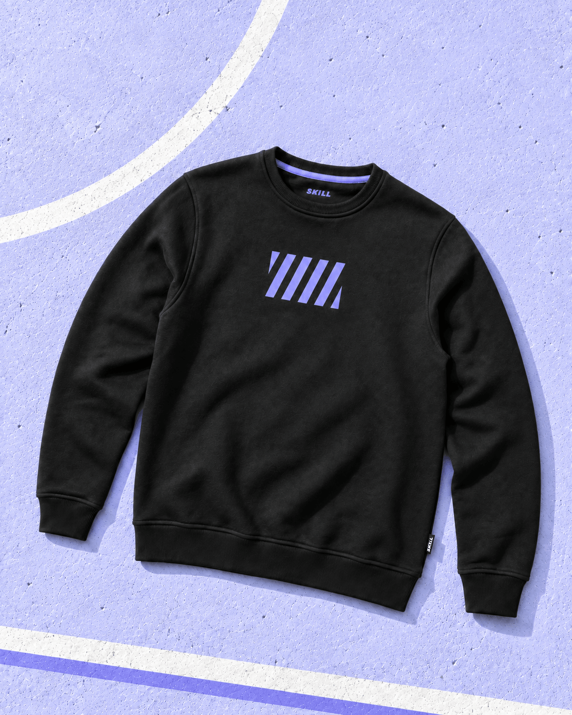 SKILL™ 187 Crewneck | Black / Lavender - skill.shop