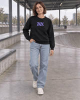 SKILL™ 187 Crewneck | Black / Lavender - skill.shop