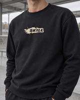 Burning Skill Crew Neck | Black Cappuccino - skill.shop