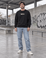 Burning Skill Crew Neck | Black Cappuccino - skill.shop