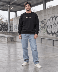 Burning Skill Crew Neck | Black Cappuccino - skill.shop