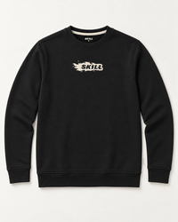 Burning Skill Crew Neck | Black Cappuccino - skill.shop