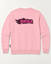 Burning SKILL Crew Neck | Coral Beam - skill.shop