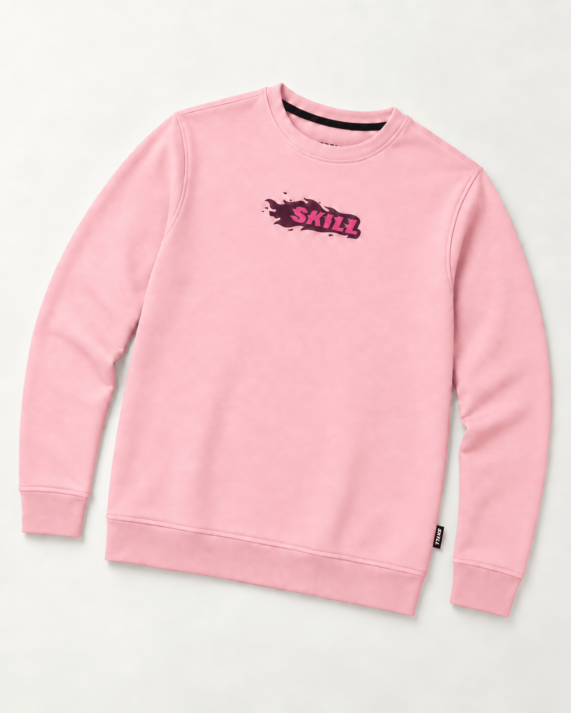 Burning SKILL Crew Neck | Coral Beam - skill.shop