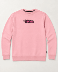Burning SKILL Crew Neck | Coral Beam - skill.shop