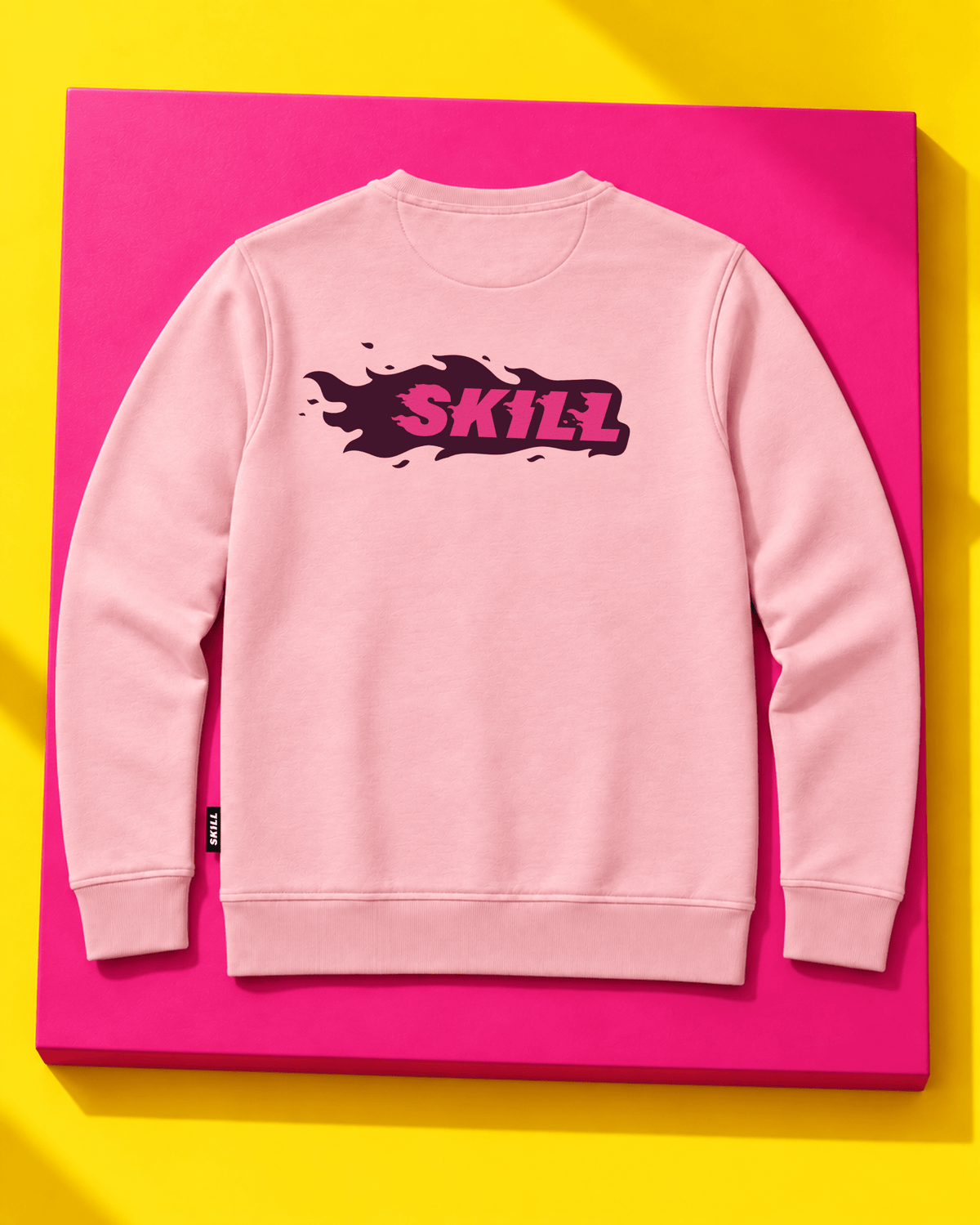 Burning SKILL Crew Neck | Coral Beam - skill.shop