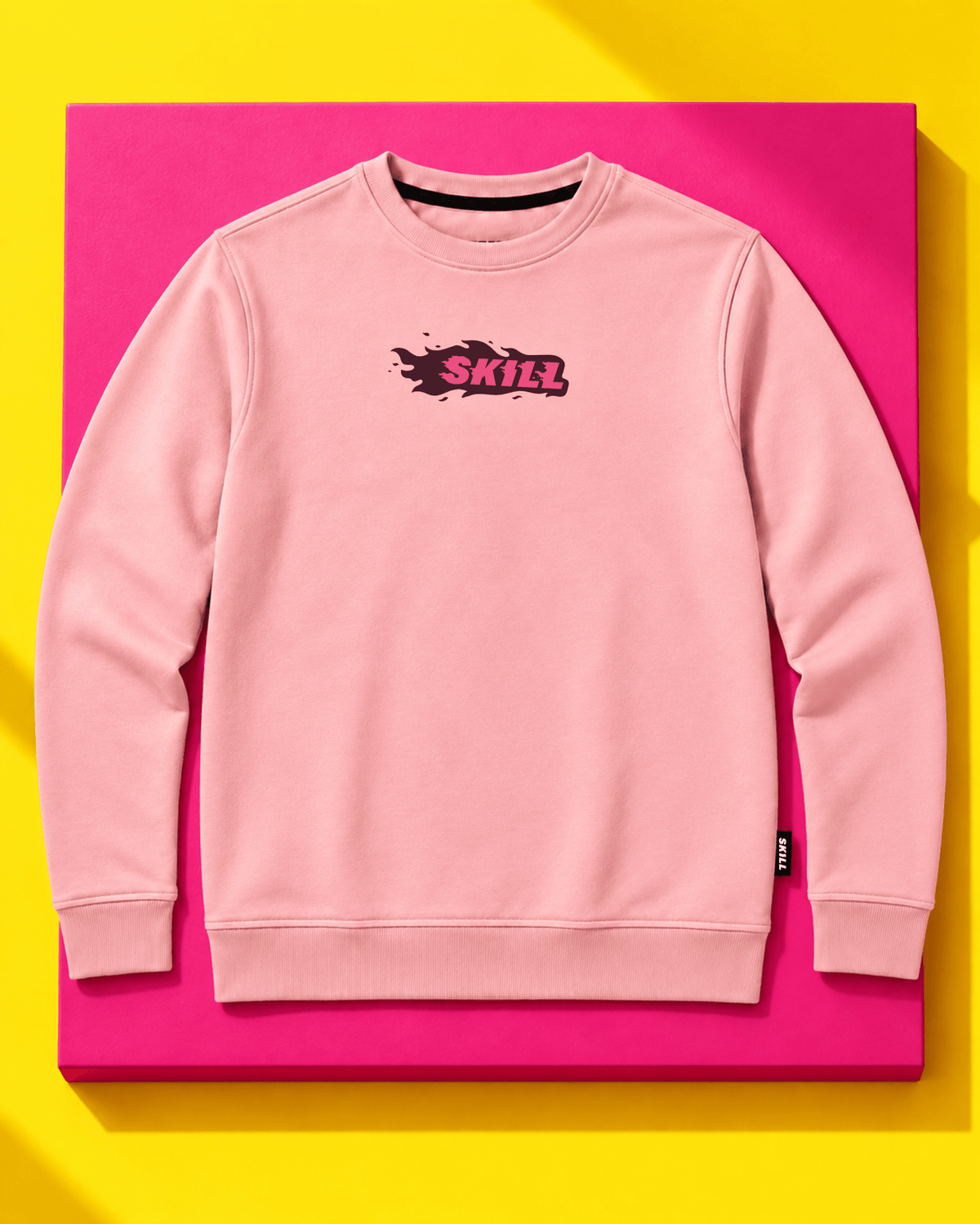Burning SKILL Crew Neck | Coral Beam - skill.shop