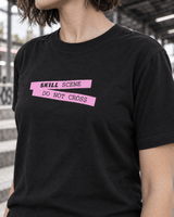 SKILL™ Scene Do Not Cross T-Shirt | Black Afterglow - skill.shop