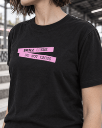 SKILL™ Scene Do Not Cross T-Shirt | Black Afterglow - skill.shop