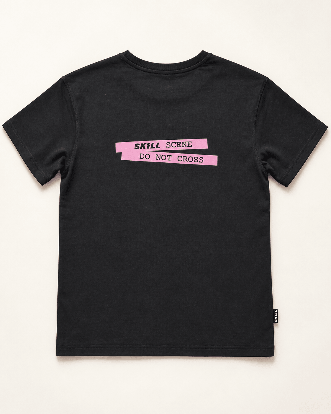 SKILL™ Scene Do Not Cross T-Shirt | Black Afterglow - skill.shop