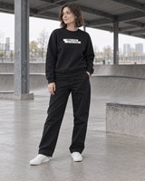 SKILL™ Scene Do Not Cross Crewneck | Schwarz / Off-White - skill.shop