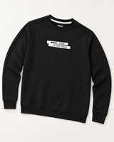 SKILL™ Scene Do Not Cross Crewneck | Schwarz / Off-White - skill.shop