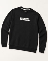 SKILL™ Scene Do Not Cross Crewneck | Schwarz / Off-White - skill.shop