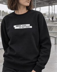 SKILL™ Scene Do Not Cross Crewneck | Schwarz / Off-White - skill.shop
