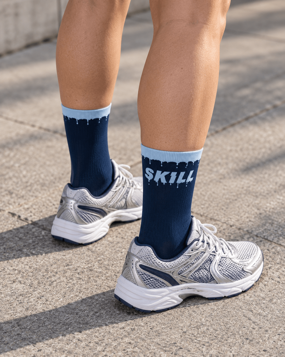 Dripping SKILL Sport Socks | Cosmic Blue - skill.shop