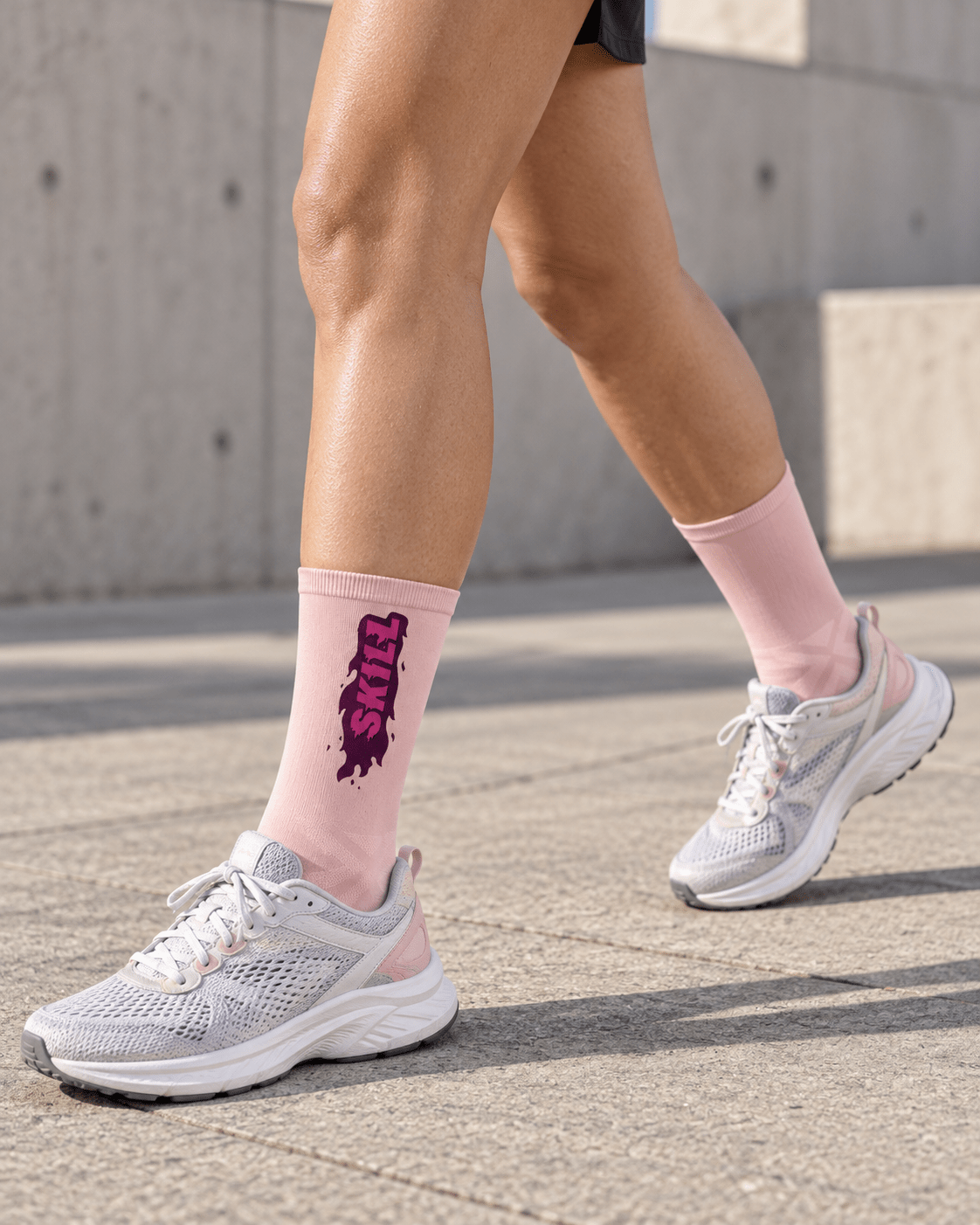 Burning SKILL Sport Socks | Pink - skill.shop