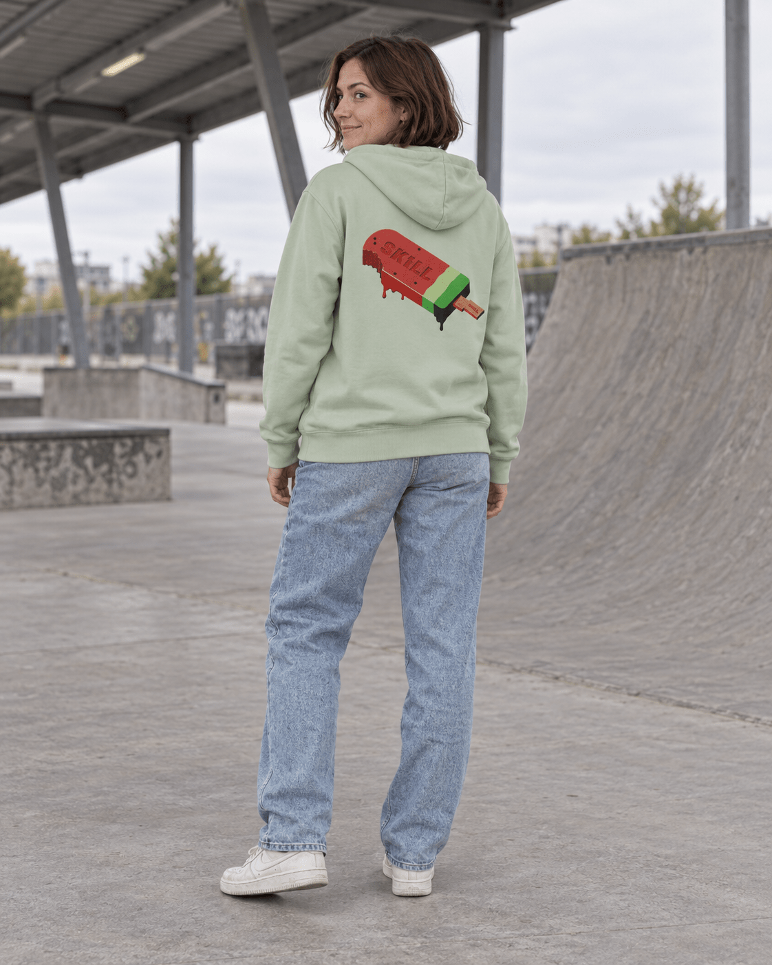 SKILL am Stiel Hoodie | Spray - skill.shop
